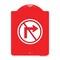 Signmission Designer Series No Right Turn Graphic Only, Red & White Aluminum Sign, 18" x 24", RW-1824-23592 A-DES-RW-1824-23592 - alternate 1
